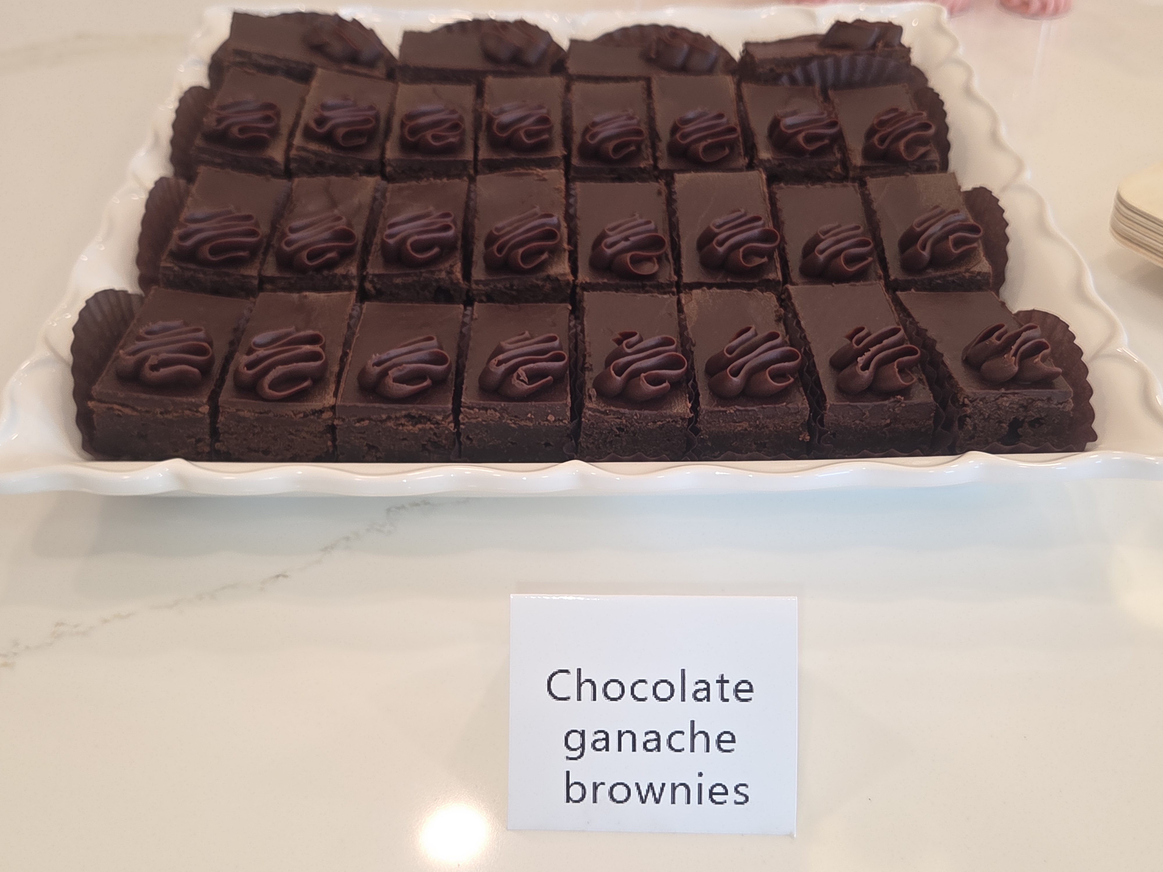 Chocolate ganache brownies.