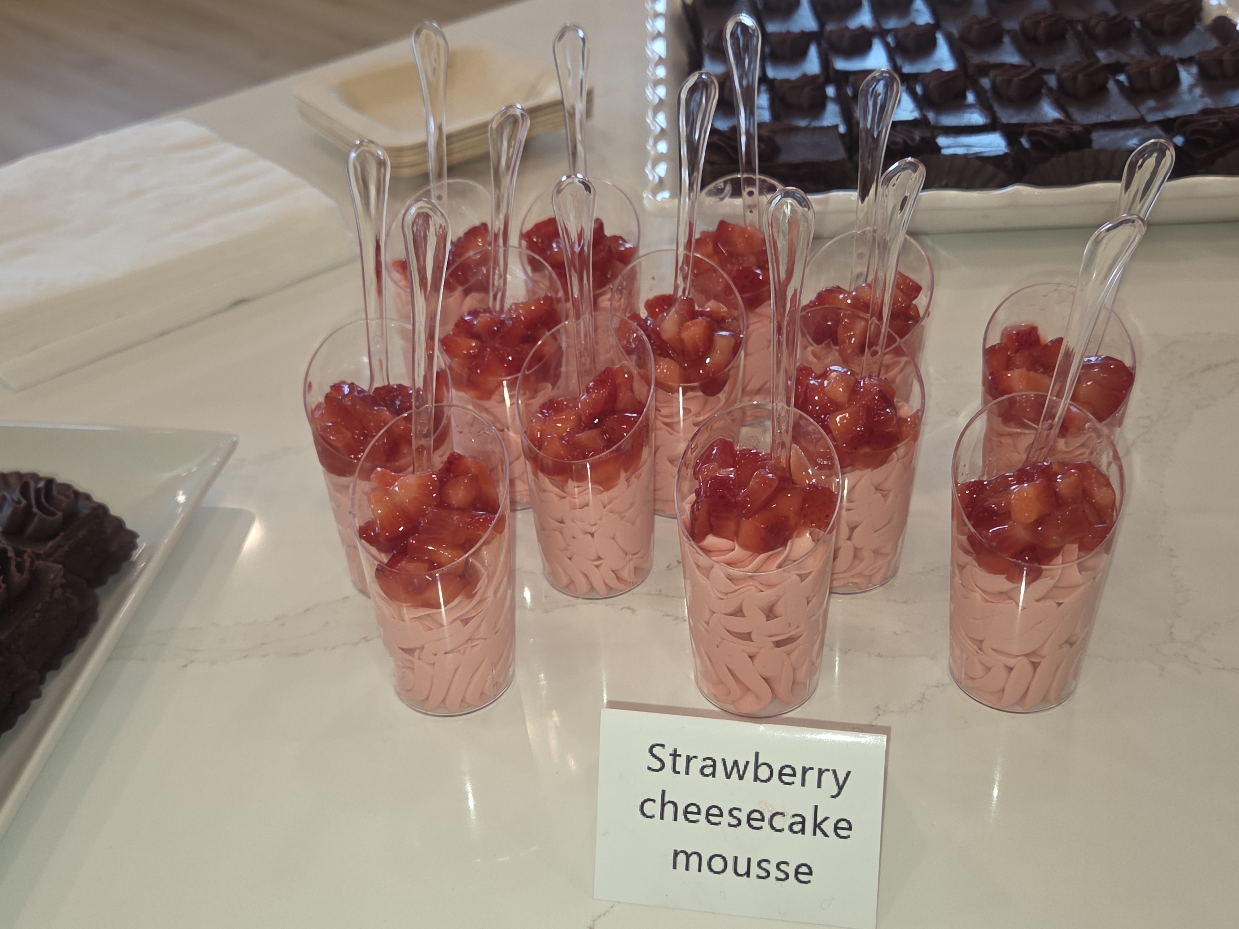 Strawberry cheesecake mousse.