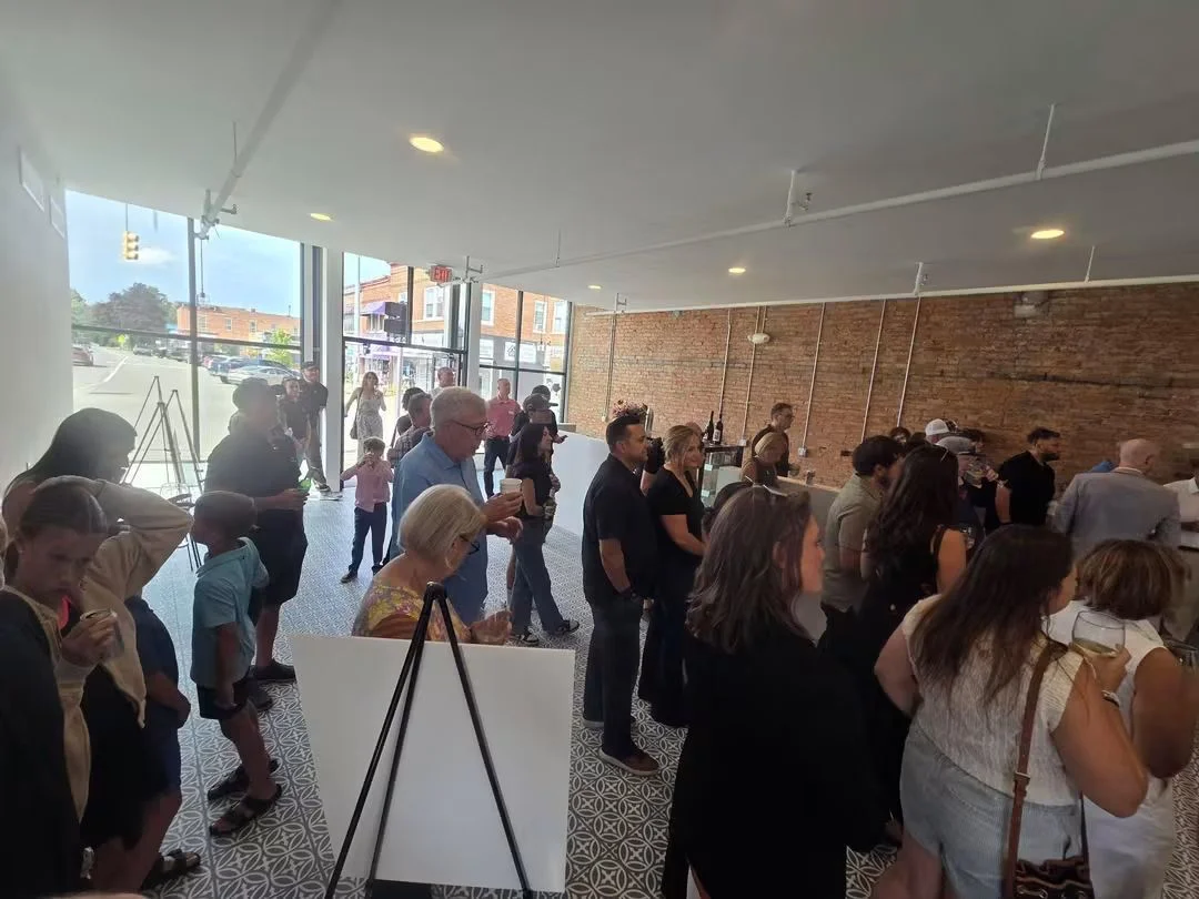 Guests filling the room for the Fetch gathering.