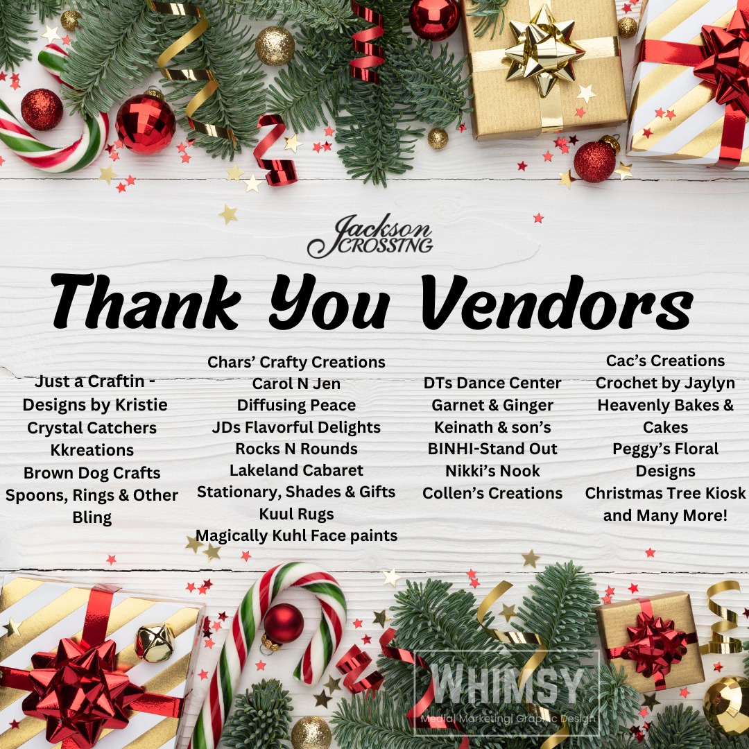 Holiday in the Halls thank-you to the participating vendors