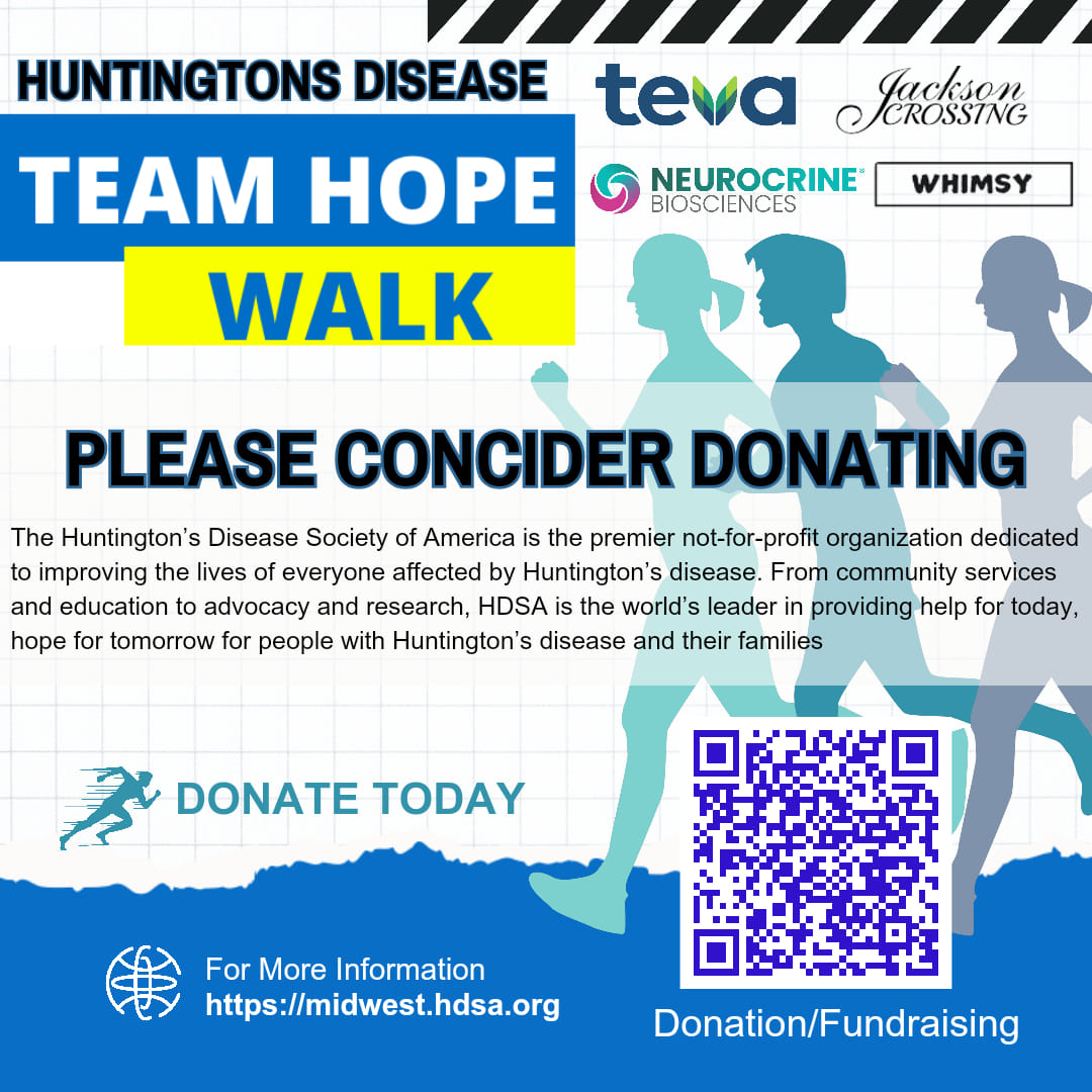 Team Hope Walk donation campaign graphic